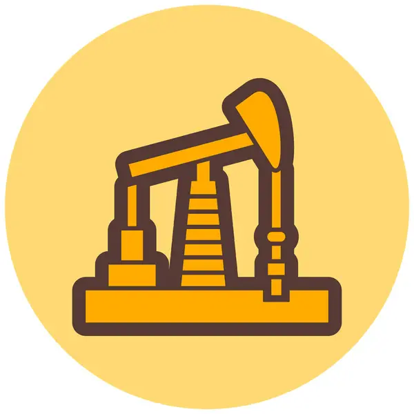 Oliepomp Eenvoudige Illustratie — Stockvector