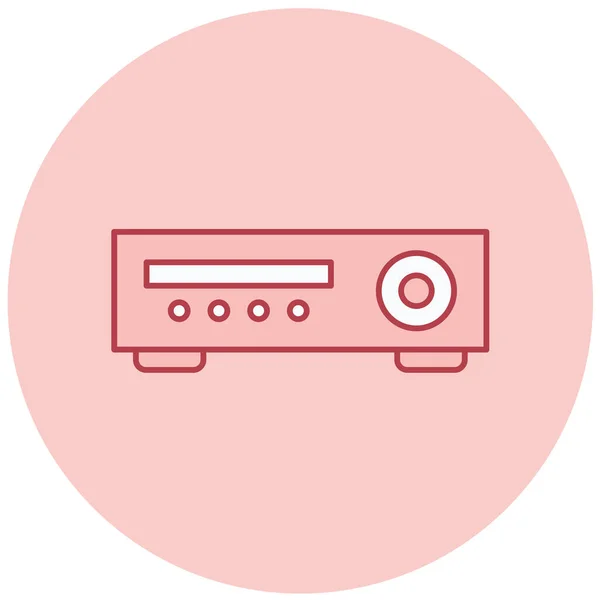 Radio Icona Web Semplice Illustrazione — Vettoriale Stock