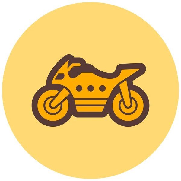 Motorcykel Webb Ikon Enkel Illustration — Stock vektor
