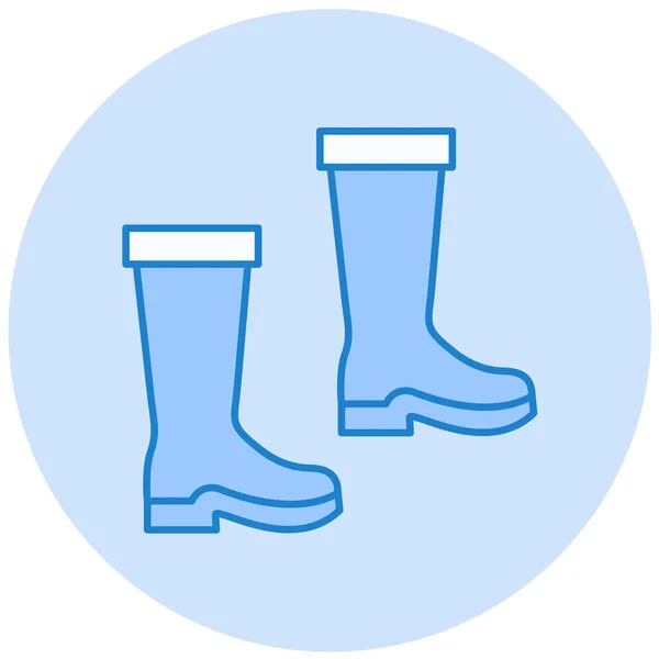 Vektor Illusztrációja Kék Csizma Ikon — Stock Vector