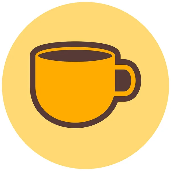 Taza Icono Web Ilustración Simple — Vector de stock