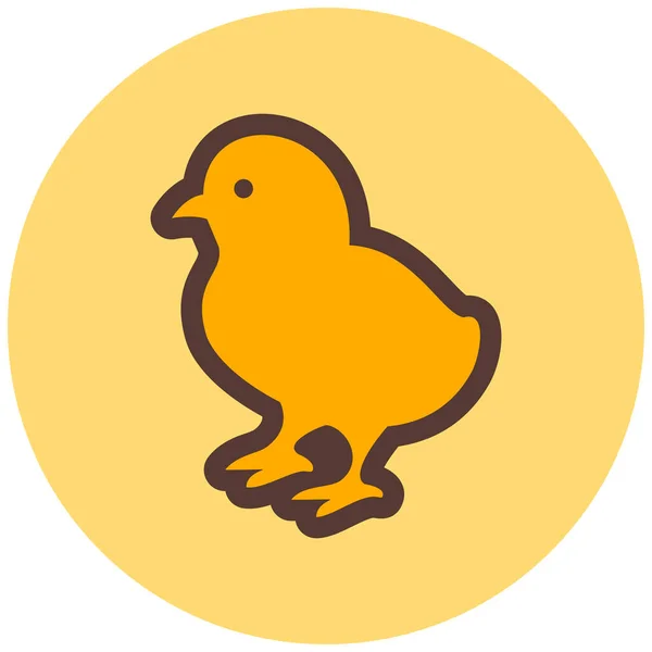 Chicken Web Icon Simple Illustration — Stock Vector
