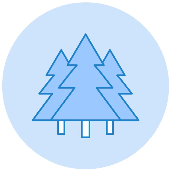 Pine Trees Icon Vector Illustration — ストックベクタ