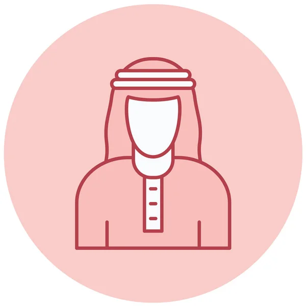 Icône Arabe Illustration Vectorielle Design Simple — Image vectorielle