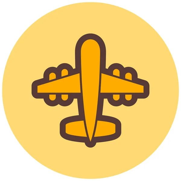 Flugzeug Web Symbol Einfache Illustration — Stockvektor