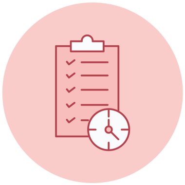 Kontrol listesi. Web simgesi basit illüstrasyon