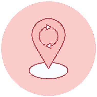 konum. Web simgesi basit illüstrasyon