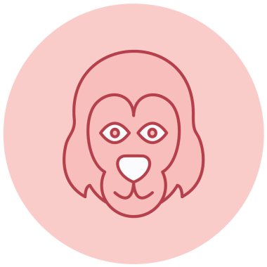 maymun ikon vektör illüstrasyonu