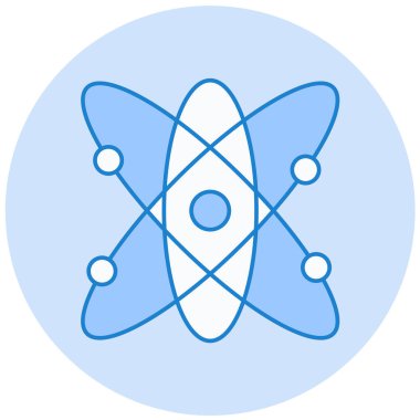 atom. Web simgesi basit illüstrasyon