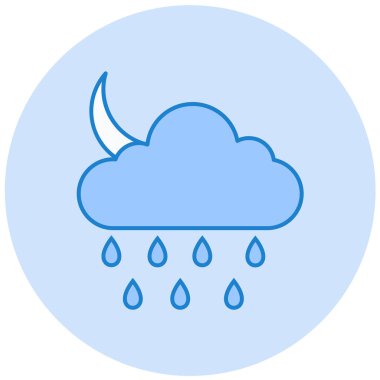 Yağmur. Web simgesi basit illüstrasyon