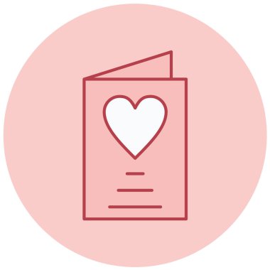 Sevgililer günü kartı. Web simgesi basit illüstrasyon