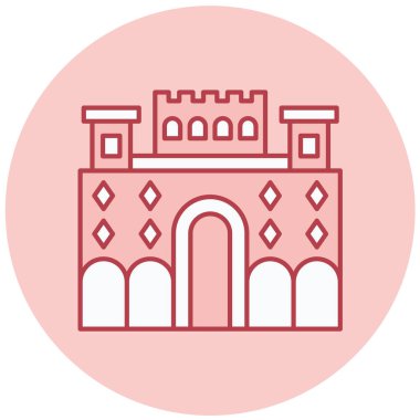 bina simgesi, vektör illüstrasyonu