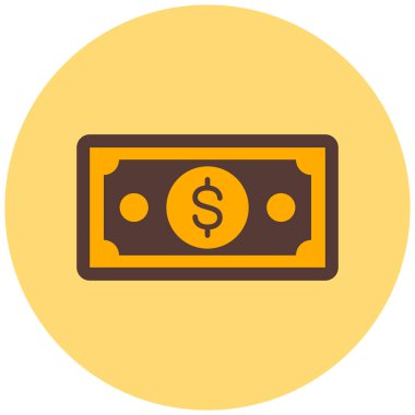 Dolar. Web simgesi basit illüstrasyon