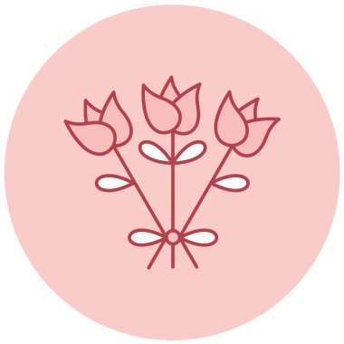 Çiçek. Web simgesi basit illüstrasyon