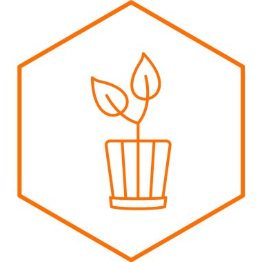 Bitki Saksısı basit simgesi, vektör illüstrasyonu