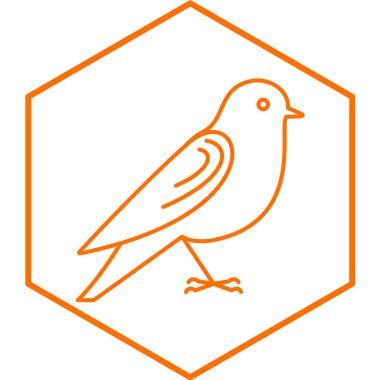 kuş simgesi vektör illüstrasyonu