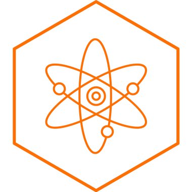 atom simgesi vektör illüstrasyonu