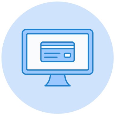 İnternetten alışveriş. Basit resimleme