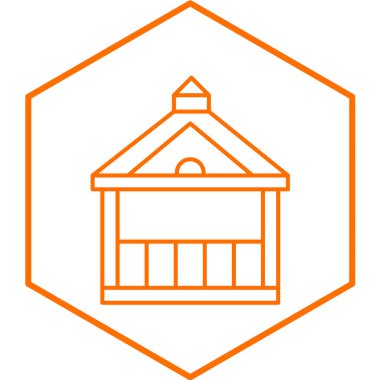 Modern çiftlik simgesinin vektör illüstrasyonu