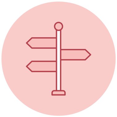 Yön ok simgesi, vektör illüstrasyonu