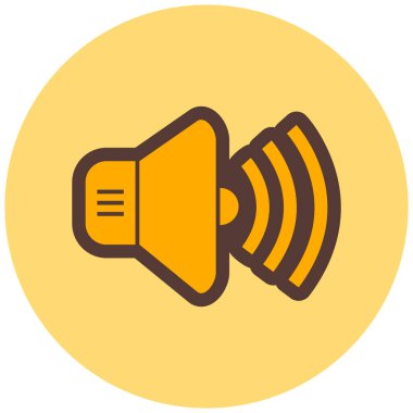 Konuşmacı. Web simgesi basit illüstrasyon