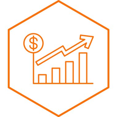 İş grafiği simgesinin vektör illüstrasyonu