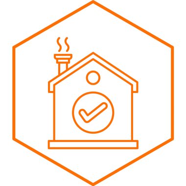 Ev sigortası ikonu. vektör illüstrasyonu