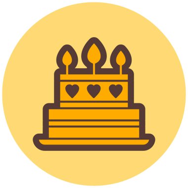 Doğum günü pastası. Basit tasarım