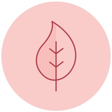 Yaprak. Web simgesi basit illüstrasyon