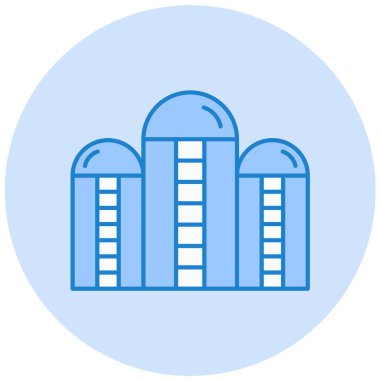 Bina. Web simgesi basit illüstrasyon