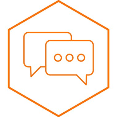 Sohbet basit simgesi, vektör çizim