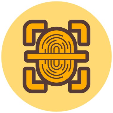 Parmak izi. Web simgesi basit illüstrasyon