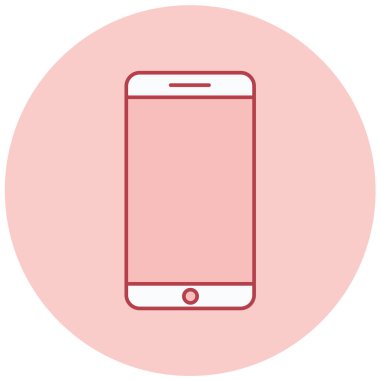 Cep telefonu simgesi, vektör illüstrasyonu