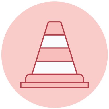 yol trafik koni vektör simgesi