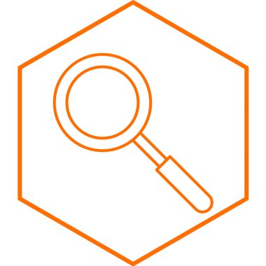 Büyüteç simgesi. vektör illüstrasyonu