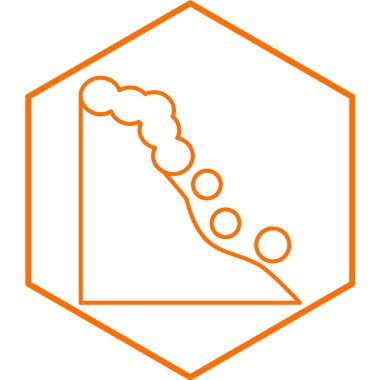 Kar kayması simgesi, vektör illüstrasyonu