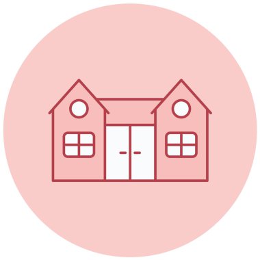 Ev. Web simgesi basit illüstrasyon