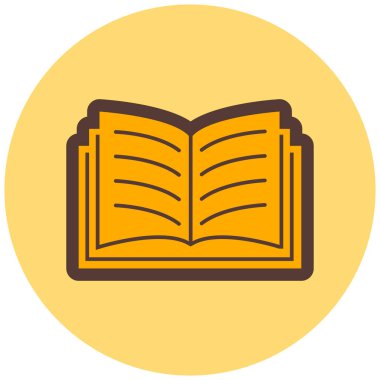 Kitap. Web simgesi basit illüstrasyon