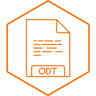 ODT dosya simgesi, vektör illüstrasyonu