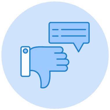 Hoşlanmıyorum. Web simgesi basit illüstrasyon