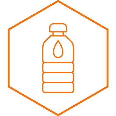 Su şişesi simgesi beyaz arkaplanda izole edildi. vektör illüstrasyonu