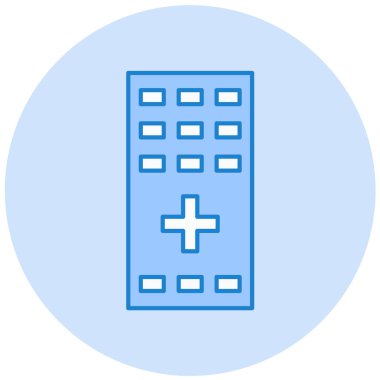 Hastane. Web simgesi basit illüstrasyon