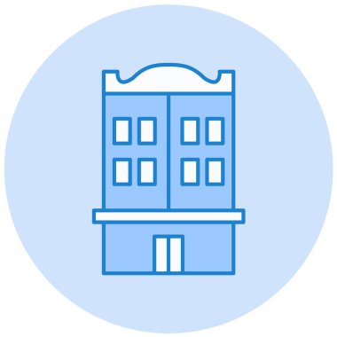 Bina. Web simgesi basit illüstrasyon