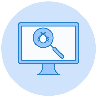 Bilgisayar. Web simgesi basit illüstrasyon