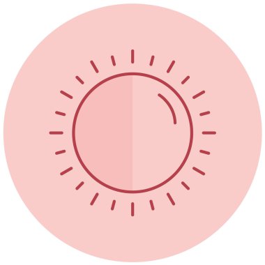 Güneş. Web simgesi basit illüstrasyon