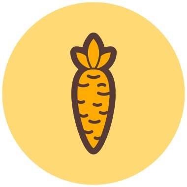 Havuç simgesinin vektör illüstrasyonu