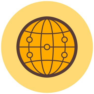 küresel ağ. Basit resimleme