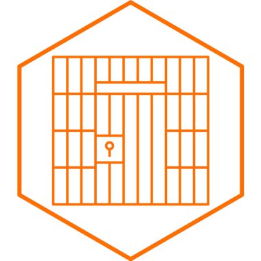 Hapishane simgesinin vektör illüstrasyonu 