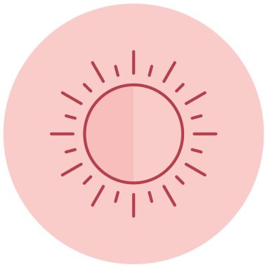 Güneş. Web simgesi basit illüstrasyon