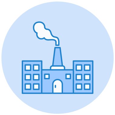 Fabrika. Web simgesi basit illüstrasyon